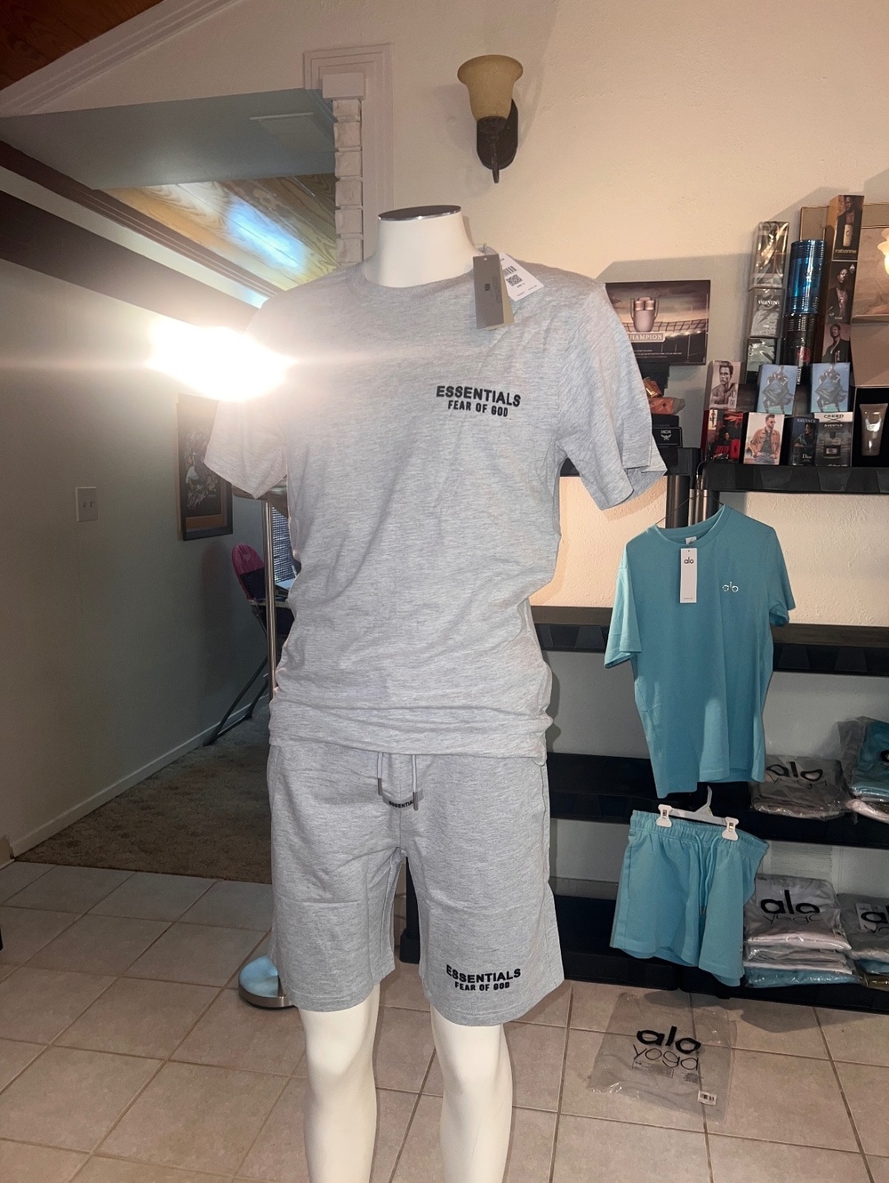 Mens essential short/shirt sets medium